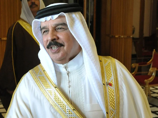 King Hamad bin Isa Al Khalifa in formal attire